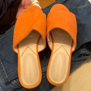 Orange Boho Platform Sandals